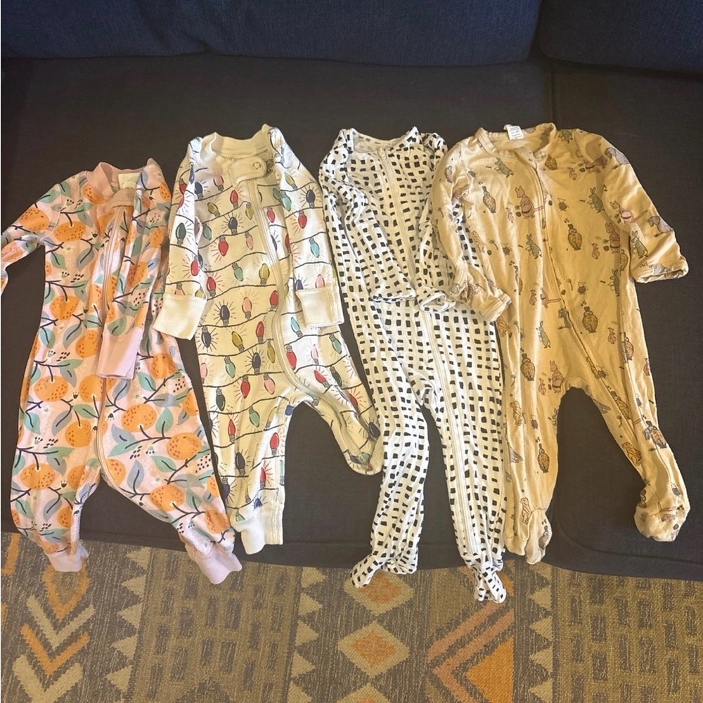 Baby Onesies Bundle. Hanna Andersson x2, Kate Quinn &Rockets of Awesome